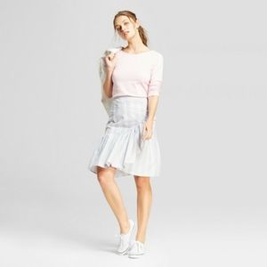 Blue/White Nautical Ruffle Skirt